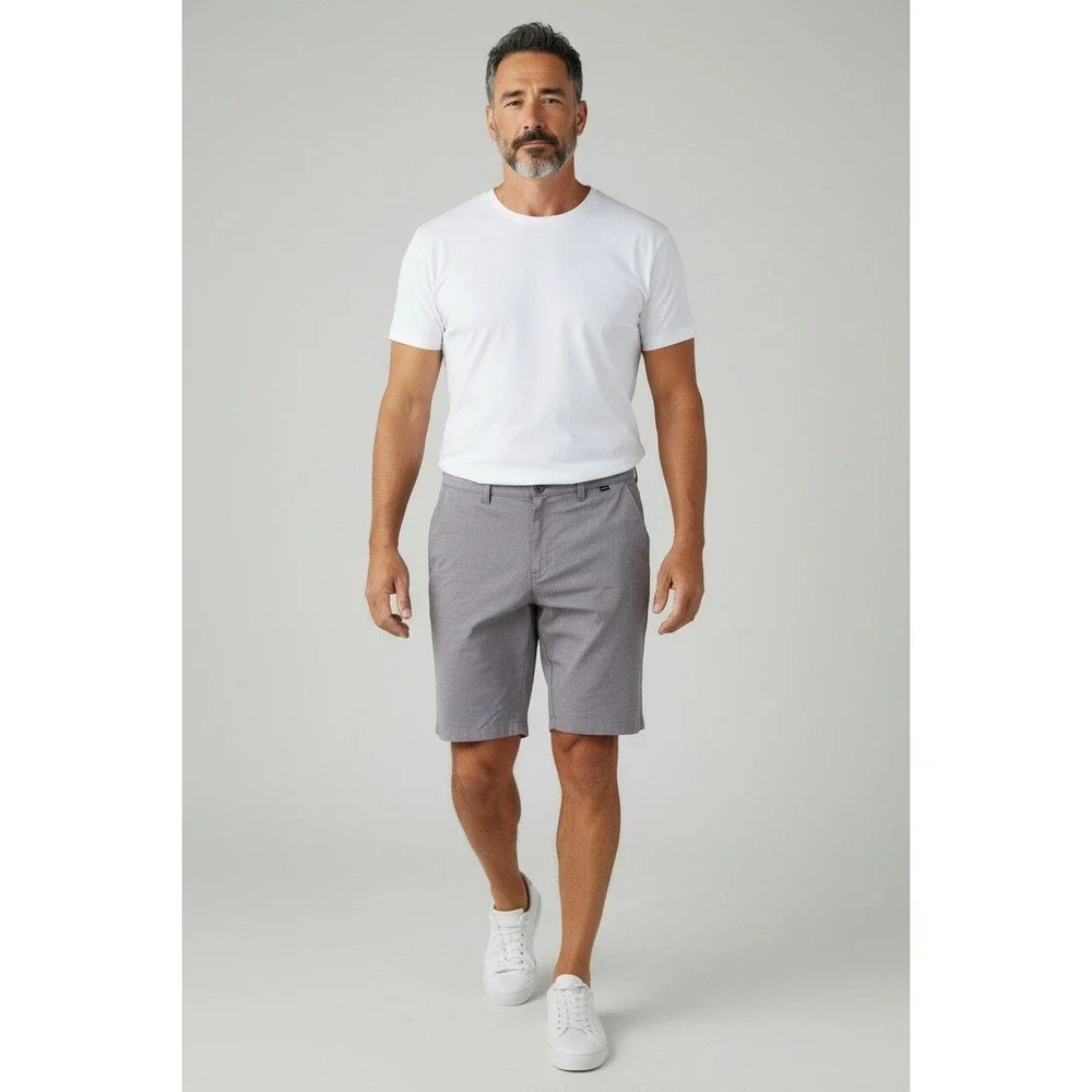 TravisMathew Beck Shorts Mens 38 Grey Excellent Heathered Performance Golf